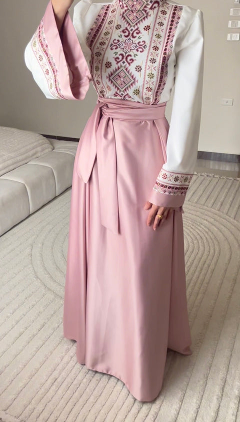 فستان مكس تطريز