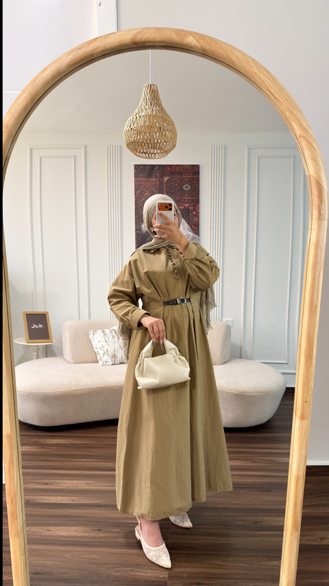 فستان خصر حزام