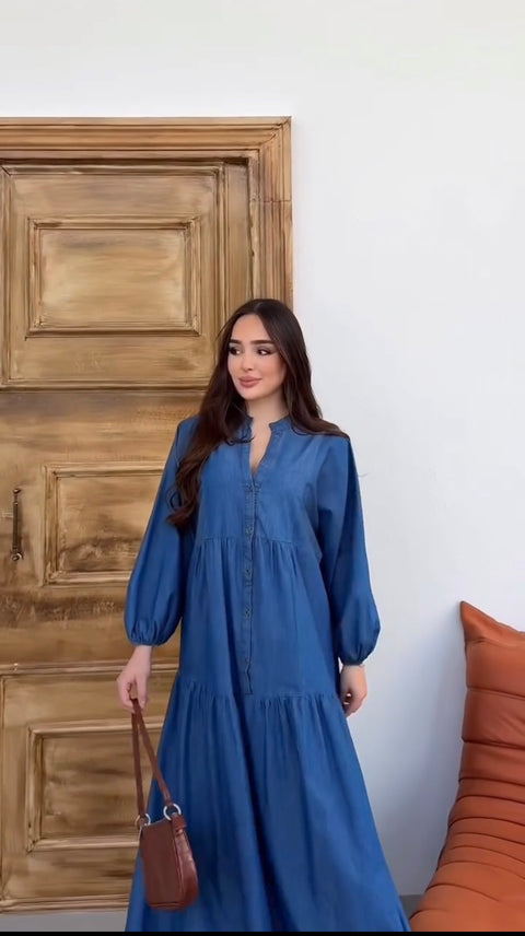 فستان جينز فلو
