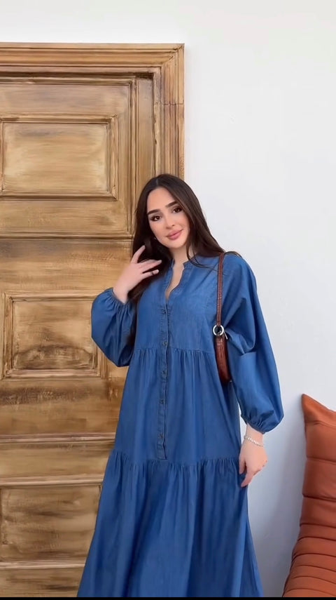 فستان جينز فلو