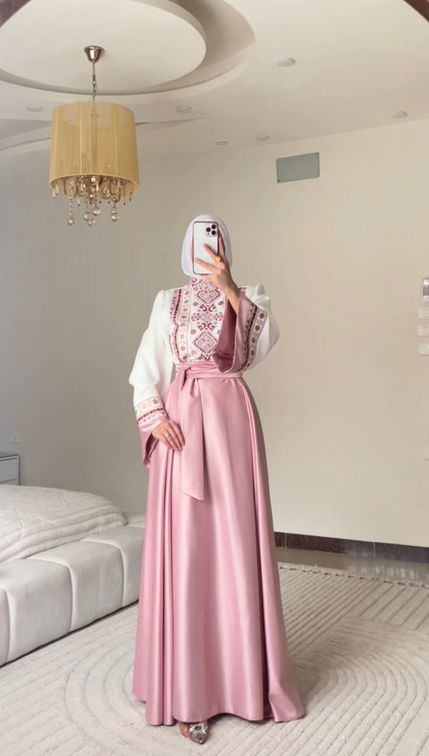 فستان مكس تطريز