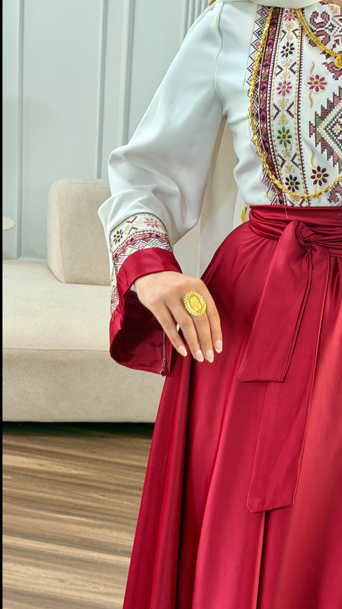 فستان مكس تطريز