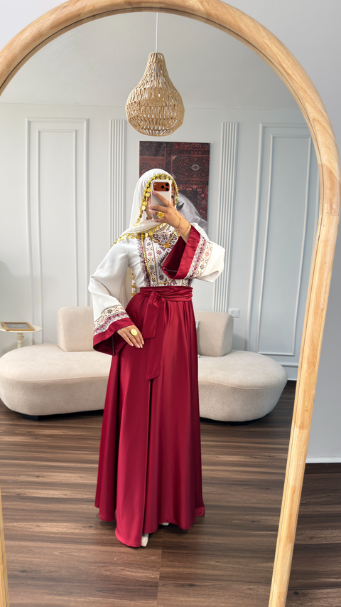 فستان مكس تطريز
