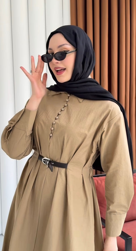 فستان خصر حزام