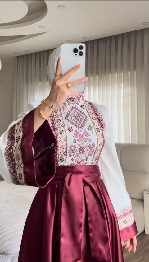 فستان مكس تطريز